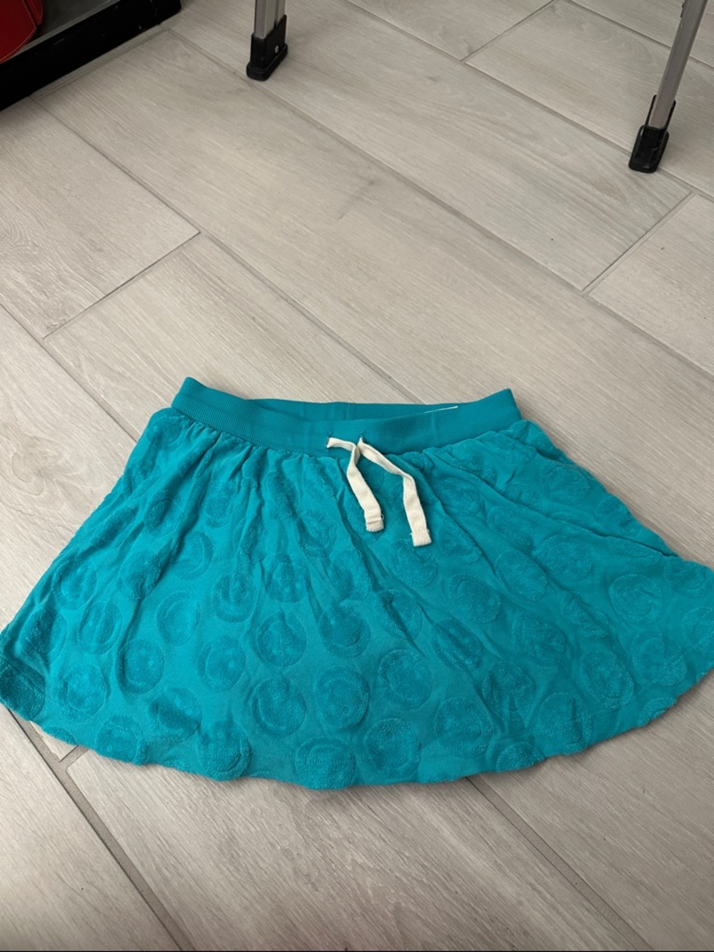 Old Navy Casual Teal Terry Drawstring Skirt.  NWOT. Size L (10-12)
